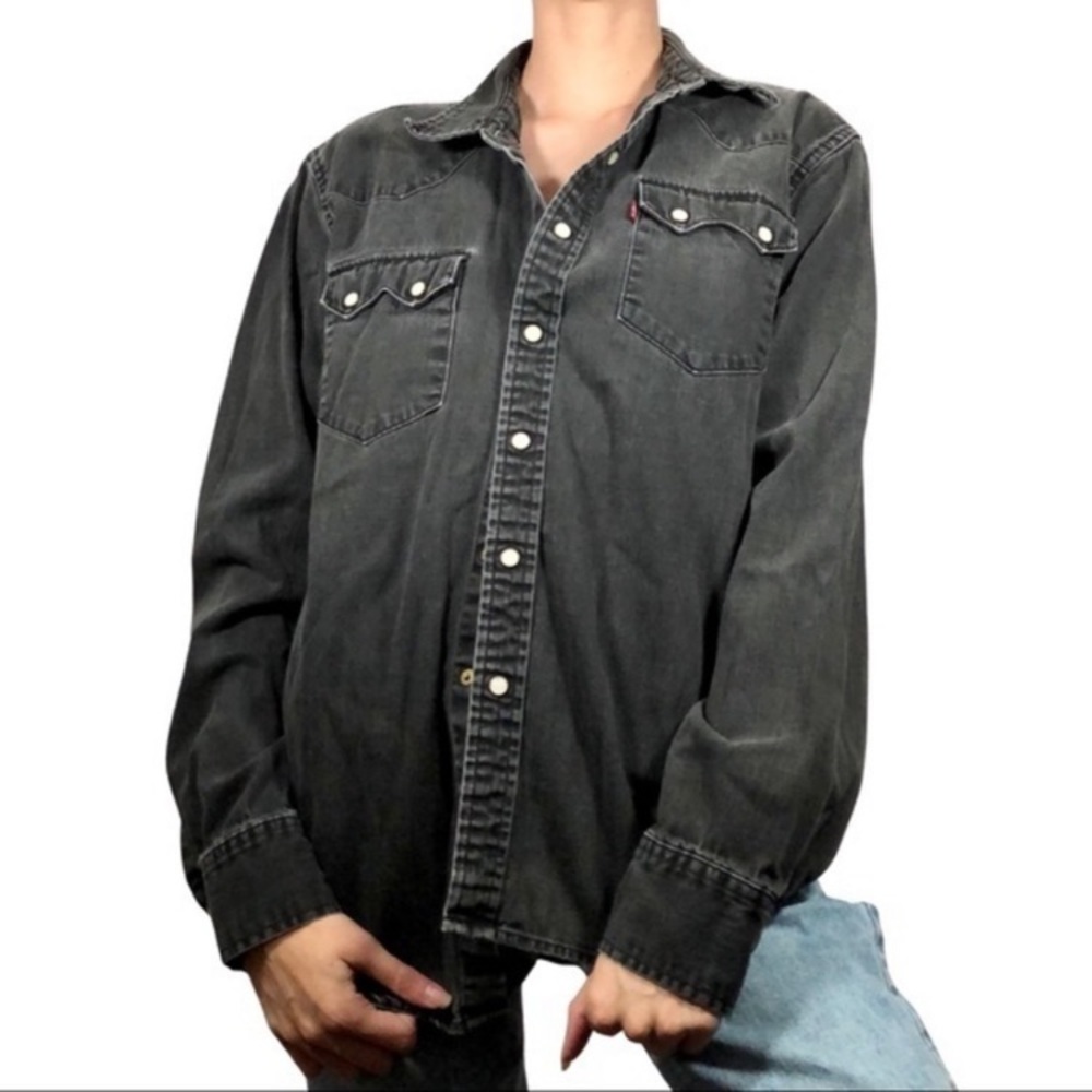 Levis faded wash Western style shirt
